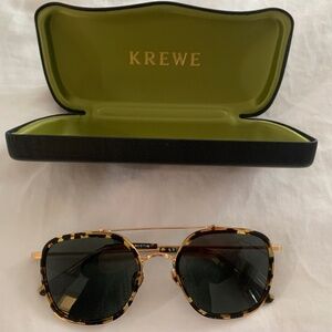 KREWE AUSTIN SUNGLASSES BROWN TORTOISE AVIATOR - POLARIZED
